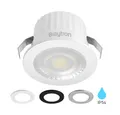 Produktbild: Braytron LED Einbaustrahler Minispot kleiner Einbauleuchte 44mm IP54 Bad inklusive 3 Blenden, Warmweiß, Leistungsstark, Klein, Schwarz, Weiß, Silber