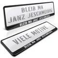 Produktbild: schildEVO 2 Kennzeichenhalter | Berlin 10 | Bleib ma janz jeschmeidig | Hauptstadt | Spree-Metropole | Nummernschildhalter | Kennzeichenrahmen | Auto PKW Kfz | DHL-Versand