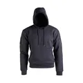 Produktbild: Mil-Tec Tactical Hoodie Herren • Sportlicher Kapuzenpullover mit Kängurutasche, Schultertaschen & Patch-Flächen • Taktischer Pullover für Freizeit & Training • Sweatshirt in Schwarz, XL