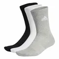 Produktbild: adidas Unisex Cushioned Crew Socken, 3 Paar Medium Grey Heather/White/Black 34-36