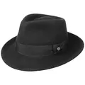 Produktbild: LIERYS City Filzhut Wollfilzhut Damen Herren Wasserabweisend Packable Bogarthut Fedora Sommer Winter schwarz M (56-57 cm)