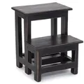 Produktbild: Design Delights Trittleiter, Schwarz, Holz, 37x46x37 cm, Wohnzimmer, Hocker, Sitzhocker