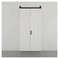 Produktbild: Pertura Falt-Schiebetür-Komplettset Milav Midbar weiß grundiert 900x2150 mm inkl. Laufschiene mit Rolle, Griff-Set
