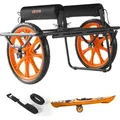 Produktbild: VEVOR Kajakwagen, 150 kg, Kanuwagen mit 38,1 cm Vollgummireifen & Spanngurt, Bootswagen zum Transportieren von Kajaks, Kanus, Paddleboards, Jon-Boo...