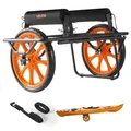 Produktbild: VEVOR Kajakwagen, 150 kg, Kanuwagen mit 38,1 cm Vollgummireifen & Spanngurt, Bootswagen zum Transportieren von Kajaks, Kanus, Paddleboards