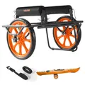 Produktbild: VEVOR Kajakwagen, 150 kg, Kanuwagen mit 38,1 cm Vollgummireifen & Spanngurt, Bootswagen zum Transportieren von Kajaks, Kanus, Paddleboards, Jon-Booten, Wassersportgeräte, 770x495x425 mm