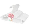 Produktbild: ilauke Kinder Kleiderbügel, 36 Stück Baby Kleiderbügel Weiß, Rutschfester Kinderkleiderbügel, Platzsparend Baby Bügel zum Aufbewahren von Kinderkleidung-27 cm, Kleinkind