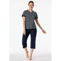 Produktbild: Schiesser Schlafanzug Casual Essentials mit modisch umgeschlagenen Ärmeln blau S (36)