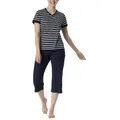 Produktbild: Schiesser Women Three Quarter Pyjamas Blau/Weiß Baumwolle 36 Damen