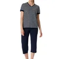 Produktbild: Schiesser Schlafanzug kurz Set 3/4 Lange Hose Kurzarm Oberteil weiche Baumwolle - Nightwear