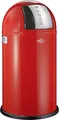 Produktbild: WESCO Pushboy Mülltrenner 175831-02 | Abfalleimer 50l | Edelstahlklappe | Metalleinsatz | Stahlblech | Rot