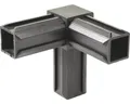 Produktbild: XD-Rohrverbinder 90° mit rechwinkeligem Abgang für Vierkantrohre 20x20x1,5 mm Ku