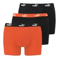 Produktbild: PUMA Herren Unterhosen Shorts Promo Boxer 3er Pack, Farbe:Mehrfarbig, Größe:M, Artikel:-003 orange/Black