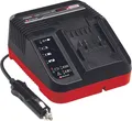Produktbild: EINHELL Power X-Car Charger 3A - PXC-Ladegerät für alle Power X-Change Akkus (3A Schnellladetechnologie - LED-Ladestandsanzeige - 12V-Stecker) (4512113)