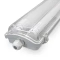 Produktbild: LUXULA LED Feuchtraumleuchte mit 2x18 Watt T8 LED-Röhren - 120cm 3600lm 4000K Neutralweiß - durchschleifbar - IP65 IK08 Wannenleuchte Werkstatt Keller Garage
