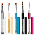 Produktbild: Nagel Pinsel Nagelkunst Pinselset UV Gel Malerei Nail Design Pinsel Stift Strass Griffe Nagelstifte für DIY Nail Art Design 5 Stück