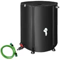 Produktbild: Mucola Regentonne Regenwassertonne faltbar Regenfass Wassertank Regenwassertank mit Hahn, 1000 l, (Stück, Stück), inkl. 2 Meter Wasserschlauch mit Anschluss schwarz 1000 l