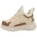 Produktbild: Buffalo CLD Chai Damen Sneaker Turnschuhe, Sportschuhe, Freizeitschuhe, Halbschuhe, Schnürschuhe beige 38 EU