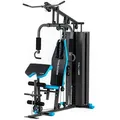 Produktbild: THUNDER® | FORCE | Einstationige Kraftstation | Trainingsstation | Gewicht des Ladungsstapels: 87 kg | Bizepsbank | Unterer Seilzug - Schwarz/Blau