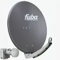 Produktbild: Fuba Antenne 74x84 cm Alu Anthrazit DAA 780 A DEK 417 Quad LNB Quattro-Switch FuLLHD