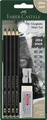 Produktbild: Faber-Castell 115298 - Bleistifte Set Pitt Graphite Matt, 6-teilig, inkl. Spitzer und Radiergummi