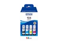 Produktbild: EPSON ET2875 ET4800 EcoTank 104 4er-Pack, C13T00P640 Nachfülltinte