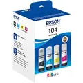 Produktbild: Epson 104 Original Tintenflasche C13T00P640 Schwarz, Cyan, Magenta, Gelb 4 Stück