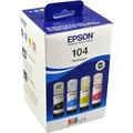 Produktbild: 4 Epson Nachfülltinten C13T00P640 104 Multipack KCMY