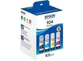 Produktbild: Epson 104 Original Tintenflasche C13T00P640 Schwarz, Cyan, Magenta, Gelb 4 Stück