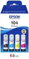 Produktbild: Epson C13T00P640 104 EcoTank Multipack Nachfülltinte Original Schwarz, Cyan, Gelb, Magenta 260ml