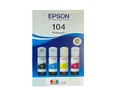 Produktbild: 4 Original Epson 104 Tintenflaschen T00P64 für EcoTank ET-2720 ET-2726 ET-2714