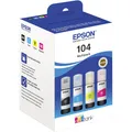 Produktbild: 2 bis 20x EPSON Tinte 104 für EPSON EcoTank ET-2710, Multipack - SPARE BIS ZU 9%