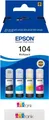 Produktbild: Epson 104 Original Tintenpatrone für Eco Tank - Schwarz/Cyan/Magenta/Gelb