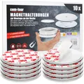 Produktbild: com-four® 10x Magnethalterung für Sicherheitsmelder - Halterung zum Kleben oder Bohren - Befestigung mit extra starken Klebepads für Rauchmelder - magnetische Aufhängung (10 Stück - silberfarben)