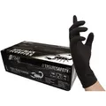 Produktbild: Nitras Medical Einweghandschuhe 8220 Black Skorpion latex schwarz (Packung, 100-St., VPE= 1x Box je 100 Stk) extra griffig/für Lebensmittelkontakt schwarz 9-L