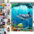 Produktbild: Sanilo Duschvorhang, viele schöne Duschvorhänge zur Auswahl, hochwertige Qualität, inkl. 12 Ringe, wasserdicht, Anti-Schimmel-Effekt (Delphin, 180 x 200 cm)