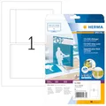 Produktbild: HERMA 5036 CD DVD Einleger für Jewel Case Hüllen perforiert, 25 Blatt, 151 x 118 mm, 1 pro A4 Bogen, 25 Stück, bedruckbar, matt, blanko Papier-Cover Inlays, weiß