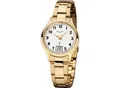 Produktbild: Funkuhr REGENT, gold (goldfarben, weiß), Armbanduhren, Damen, Quarzuhr, Armbanduhr, Damenuhr