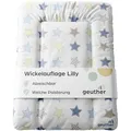 Produktbild: Geuther Wickelauflage abwaschbar 52 x 75 cm | Wickelunterlage Lilly für Wickelregal Clarissa & andere | Erhöhter Rand & Kopfschutz für hohe Sicherheit | Wickeltischauflage | Design Stern