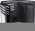 Produktbild: Frentree® Herren Geldbörse aus Nappa Leder mit RFID Schutz, 15 Kartenfächer, Hochformat Portemonnaie, Schwarz