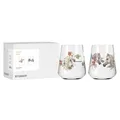 Produktbild: RITZENHOFF 8086001 Wasserglas 2er Set 500 ml, Serie Reitgold - 2 Stück Motiv, Pferde floral geschmückt, Made in Germany