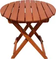 Produktbild: Garden Pleasure Gartentisch Balkon Klapptisch Holztisch Beistelltisch Tisch rund