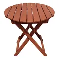 Produktbild: Garden Pleasure Gartentisch Hanford Ø45xH50 cm Balkon Klapptisch Holztisch Eukalyptus rund