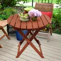 Produktbild: Gartentisch Balkontisch Eukalyptus Holz Terrassen Beistelltisch Klappbar braun