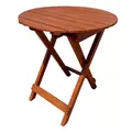 Produktbild: Klapptisch Holztisch rund Ø 45cm Eukalyptus Beistelltisch klappbar Tisch Holz
