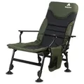 Produktbild: CampFeuer Angelstuhl Angelstuhl Tannengrün/Schwarz, Höhenverstellbar, Faltbarer Cam (Angelstuhl), Extra breite Schlammfüße verhindern das Einsinken in den Sand/Schlamm grün