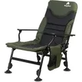 Produktbild: CampFeuer Angelstuhl Tannengrün/Schwarz, Höhenverstellbar, Faltbarer Campingstuhl mit Tasche