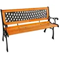 Produktbild: Mojawo - Gartenbank Aus Metall/holz/hartkunststoffeinsatz Natur/schwarz-mmc4365