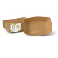 Produktbild: BIOZOYG Pommes Schalen Pappe 800ml 500 Stück braun Currywurst Schale - Snackschalen und Pappteller nachhaltiger Forstwirtschaft und fettdicht - Pappschale