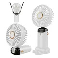 Produktbild: Handventilator tragbar Mini Ventilator faltbar USB wiederaufladbar Weiß 5